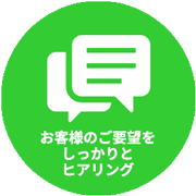 お客様のご要望をしっかりとヒアリング